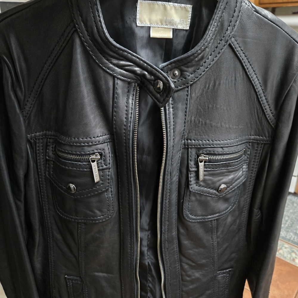 Michael Kors Black Leather Jacket NEW/Excellent Condition